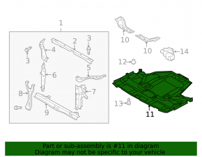 Защита двигателя передняя Subaru Outback 10-14