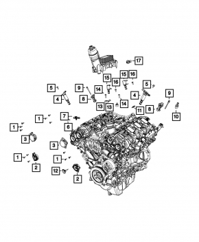 Датчик детонации Jeep Cherokee KL 14-18 3.2