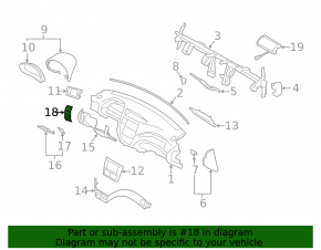 Накладка передней панели левая Subaru Impreza WRX GH 09-11 под управление зеркалами, черная