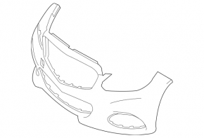 Bara față neperforată Mercedes Clasa E W212 14-16 AMG pachet, fără senzori de parcare