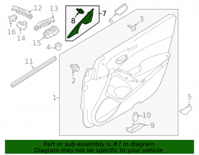 Заглушка бокового зеркала передняя правая Mazda 6 14-17