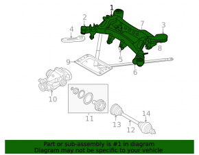 Подрамник задний BMW 335i e92 07-13