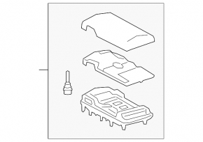 Cotieră din piele Lexus ES250 ES300h ES350 19-23, neagră, pentru încărcare wireless