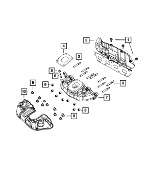 Коллектор выпускной Fiat 500L 14-19 1.4T