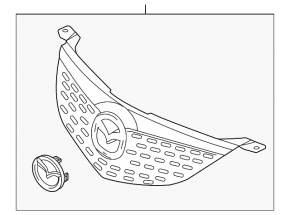 Решетка радиатора grill Mazda 3 04-06 хром накладка