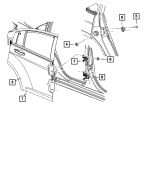 Петля двери верхняя передняя правая Dodge Journey 11-20