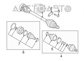 Arbore de transmisie spate dreapta Audi A3 22-26 AWD