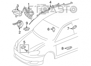 Датчик подушки безопасности передний левый Toyota Corolla e12 02-08
