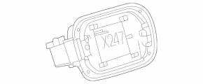 Корпус лючка бензобака Mercedes H247 GLA 20-26