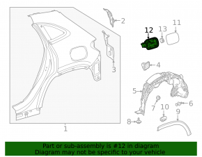 Корпус лючка бензобака Mercedes H247 GLA 20-26