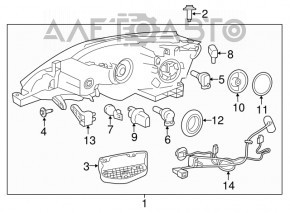Фара передняя правая Nissan Sentra 16-19 рест