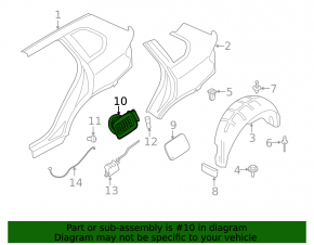 Корпус лючка бензобака BMW X5 F15 14-18
