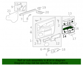 Накладка управления стеклоподъемниками передняя левая Lexus RX300 RX330 RX350 RX400h 04-08 серая, царапины