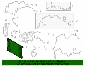 Radiator condensator aer condiționat plug-in Toyota Prius 23-26