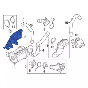 Кронштейн помпы Ford Escape MK4 20-26 hybrid, plug-In