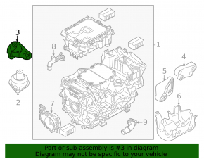Кронштейн задней подушки переднего двигателя Volkswagen ID.4 21-22