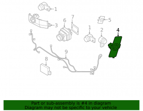 Suport senzor parcare bară față Volvo XC60 18-26, exterior stânga, R-Design