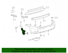 Крепление заднего бампера левое нижнее Lexus RX350 RX450h 10-15