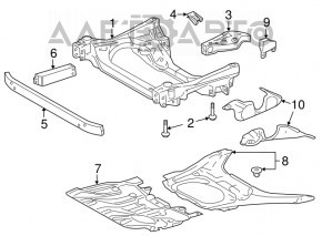 Кронштейн переднего подрамника задний левый Lexus LS460 LS600h 07-17