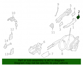 Capac mâner exterior stânga față, Nissan Rogue 23-26, construit în JP
