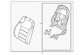 Водительское сидение Kia Sorento 16-17 без airbag, механическое, ткань черная