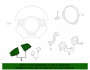 Кнопки управления на руле Audi Q3 8U 15-18