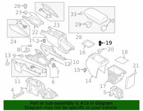 Прикуриватель центральной консоли Mitsubishi Outlander 14-18 тип 2, с крышкой