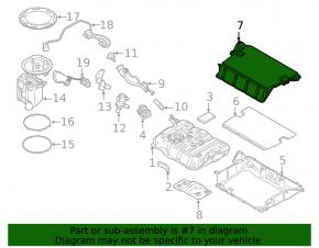 Корпус топливного бака BMW 5 G30 18-23 530e hybrid верхняя часть