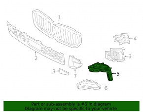 Ramă proiectoare ceață dreapta pentru BMW X5 19-23 M-pack