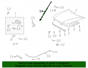Опора упор капота Lexus IS200 IS300 99-05