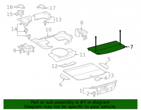 Полка багажника Lexus NX200t NX300 NX300h 16-21 черная