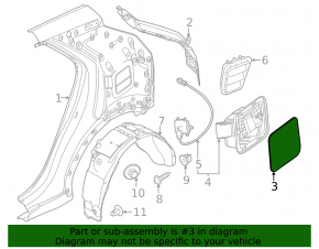 Лючок бензобака Kia Niro 23-26 HEV, PHEV