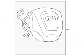 Подушка безопасности airbag в руль водительская Audi Q5 8R 09-12 черн