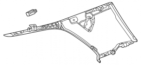 Ornamente montan spate în spatele geamului stânga Mercedes X167 GLS 450 580 20-26 bej