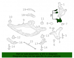 Шаровая опора левая Toyota Sienna 11-20