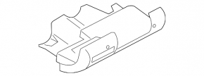 Накладка колени водителя Audi A4 B8 08-11 дорест, серая