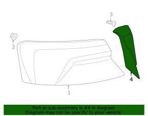 Накладка фонаря внешнего левая Audi A5 F5 18-19 5D