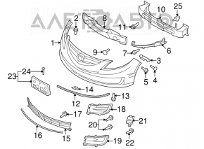 Нижняя решетка переднего бампера Mazda 6 09-13