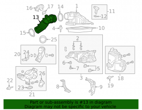 Воздуховод на коллектор Honda CRV 12-14 2.4 с резонатором