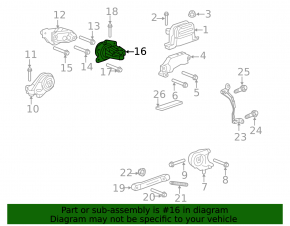 Подушка двигателя левая GMC Terrain 10-17