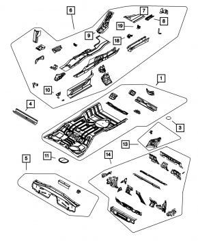 Корыто багажника Chrysler 200 11-14