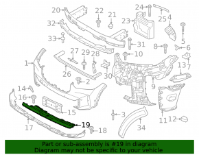 Накладка губы переднего бампера BMW X5 G05 24-26