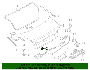 Отбойник крышки багажника левый BMW 5 G30 17-23