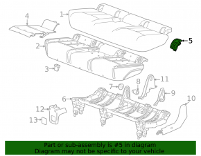 Mufă Isofix neagră pentru Chevrolet Equinox EV 24-26, rândul spate