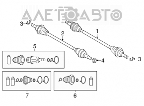 Привод полуось задняя правая Mazda CX-5 13-16