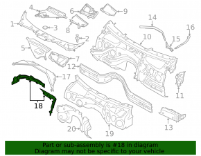 Кронштейн решетки дворников левый BMW 3 F30 12-18