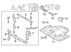 Планка телевизора нижняя Subaru Outback 10-14
