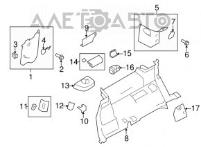 Обшивка арки левая Ford Flex 09-11