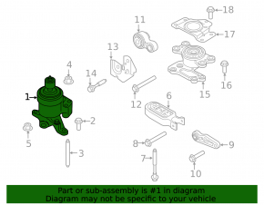 Подушка двигателя правая Ford Edge 15-18 3.5