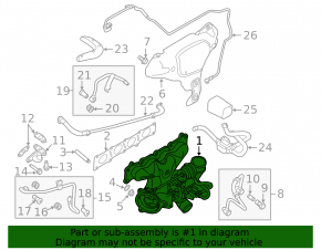 Турбина в сборе с коллектором Land Rover Range Rover Evoque 12-17 2.0